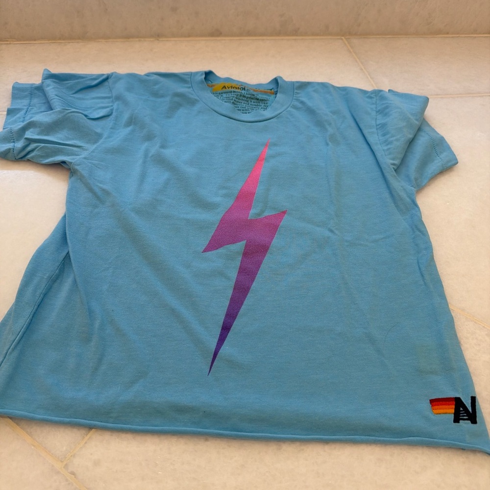 Aviator Nation Blue Tee with bolt